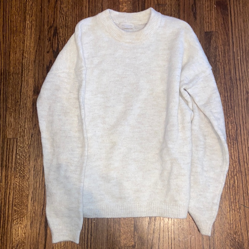 Urban Outfitters Cream Fuzzy Sweater